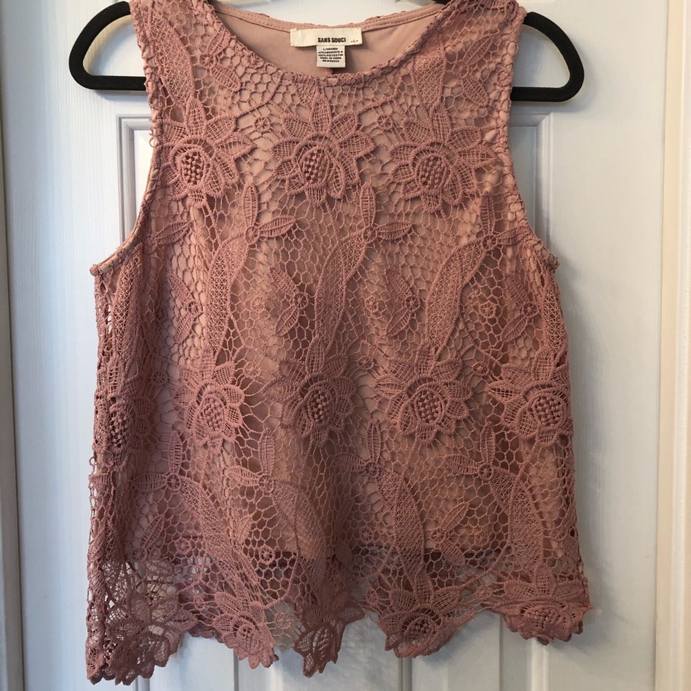 Sans Souci Lace Crop Top